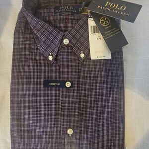 Polo by Ralph Lauren Men's Dark Purple Check Shirt